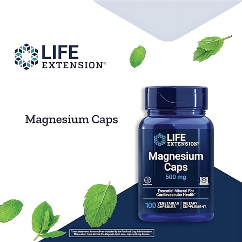 Life Extension Magnesium 500mg Capsules - High Potency Magnesium Supplement
