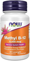 Now Foods Supplements Methyl B 12 Methylcobalamin 5 000 Mcg Nervous System Health 60 Lozenges