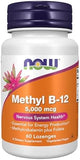 Now Foods Supplements Methyl B 12 Methylcobalamin 5 000 Mcg Nervous System Health 60 Lozenges