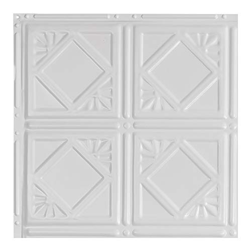 Ludington Matte White Ceiling Tile Sample (12x12 Inch) - Easy DIY Install