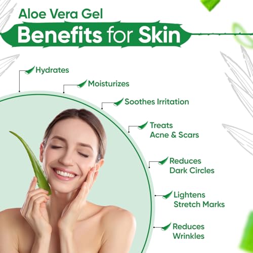 KAZIMA 100% Pure Natural Raw Aloe Vera Gel (1 KG) - Face, Skin & Hair Moisturizer
