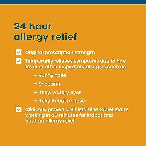 HealthCareAisle Allergy Relief - Levocetirizine Dihydrochloride 5 mg Tablets - 24-Hour Prescription Strength Allergy Relief - 80 Count