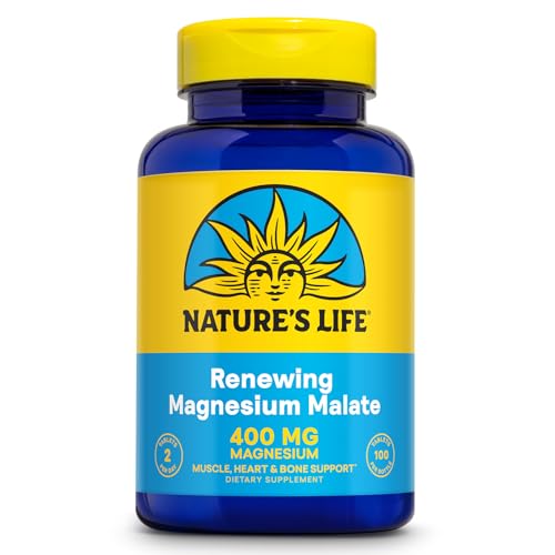 Nature's Life Magnesium Malate 100 Tablets (200mg) - Energy & Muscle Support