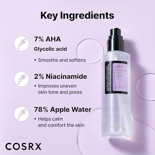 COSRX AHA 7 Whitehead Power Liquid – Glycolic Acid Exfoliant for Pore Minimizer