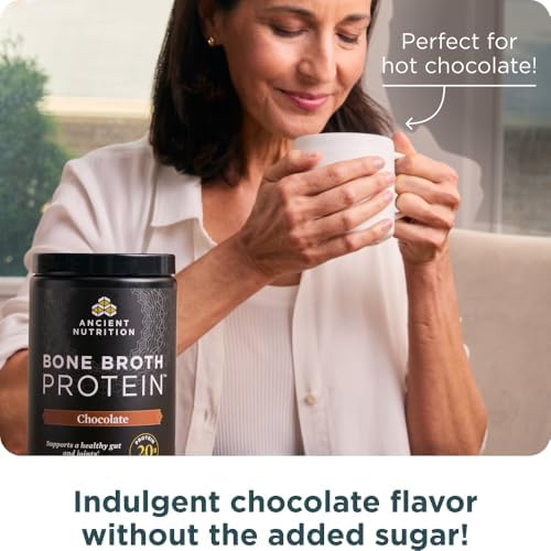 Ancient Nutrition Bone Broth Protein - Chocolate - Supports Joint & Gut Health