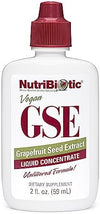 NutriBiotic, Vegan GSE Grapefruit Seed Extract, Liquid Concentrate, 100 mg, 2 fl oz (59 ml)