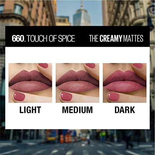 Maybelline New York Color Sensational Lipstick - Hydrating Matte Finish in Touch Of Spice