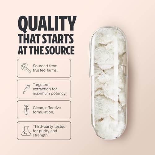 FreshCap Lion's Mane Mushroom Supplement - Natural Nootropic for Brain Health, Cognition and Mood