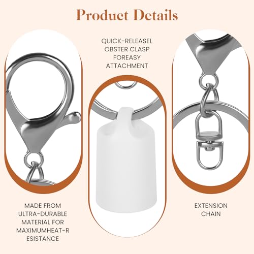 3-Pack Lip Gloss Keychain Caps for Summer Fridays & Laneige