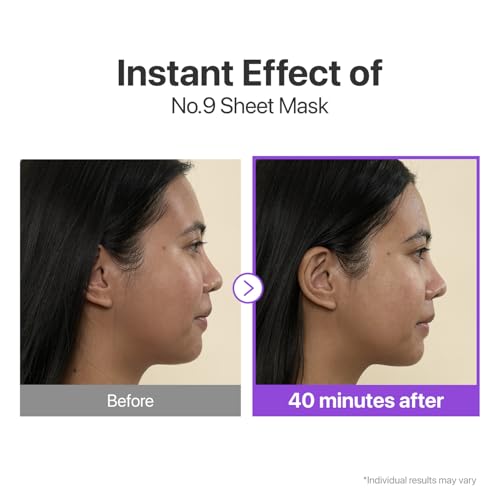 numbuzin No.9 NAD Bio Lifting Full Cover Facial Mask – Anti-Aging Sheet Mask with NAD+ & Collagen (4ea + Gift)