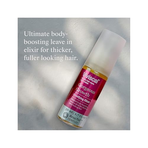 Viviscal Gorgeous Growth Densifying Elixir - Leave-in Hair Serum with Keratin, Biotin & Zinc for Thicker, Fuller Hair 1.7 oz