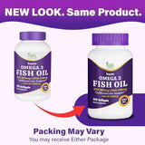 NBL NATURAL Super Omega 3 Fish Oil 1000mg - 360 EPA 240 DHA - Cardiovascular Support - 100 Softgels