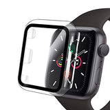 Apple Watch Case 44mm with 9H Glass Screen Protector - Series 6/SE/5/4 Clear Hard PC Bumper