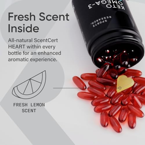 Sports Research Keto Omega-3 Salmon Oil + MCT Oil 120 Softgels