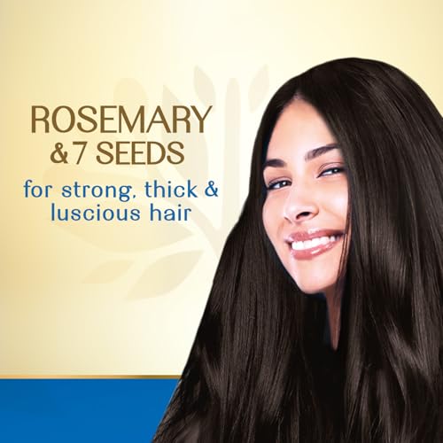 Herbsindia Rosemary & 7 Herbal Seeds Hair Oil - 280ml - For Longer, Shinier Hair - Silicone & Paraben Free