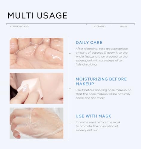 Hyaluronic Acid Hydrating Serum - Deeply Moisturizes, Smooths Fine Lines, Enhances Elasticity - 30ml