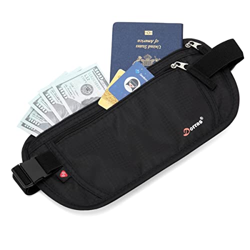 Money Belt with RFID Blocking Security Slim Travel Wallet