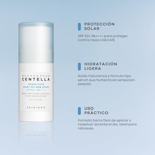 SKIN1004 Madagascar Centella Hyalu-Cica Silky-Fit Sun Stick 7g – Korean Calming Sun Protection for Sensitive Skin