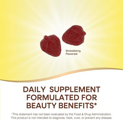 Nature's Way Alive! Hair, Skin & Nail Advanced Beauty Formula (60 Strawberry Flavored Gummies)
