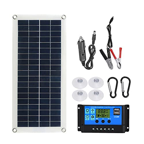 20W Eacam Flexible Solar Panel Kit - 12V USB Controller for RV & Phone