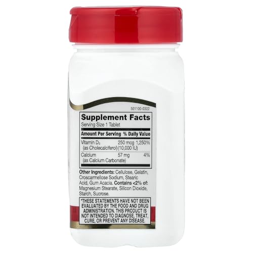21st Century D3 10,000 IU - 110 Tablets | High-Potency Vitamin D