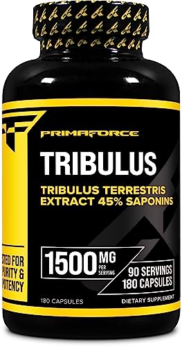 Primaforce Tribulus Terrestris 1500mg Extract - 180 Capsules, 90 Servings Herbal Supplement for Vitality