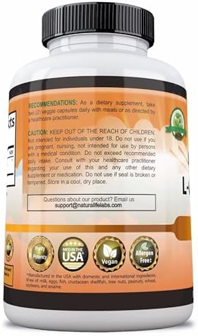 Acetyl L-Carnitine 1,500 mg High Potency Supports Energy Production, Sports Nutrition, Supports Memory/Focus - 100 Veggie Capsules