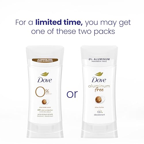 Dove Aluminum Free Deodorant for Women - Shea Butter - 72 Hour Odor Protection - 2.6 oz (3 Count)
