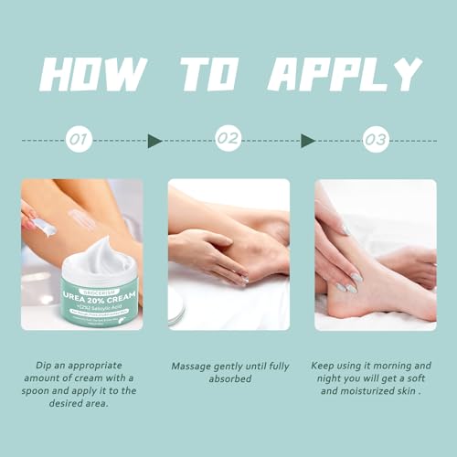 20% Urea Cream with 2% Salicylic Acid – Callus Remover Foot & Hand Cream for Dry, Cracked Skin (5.29 oz)