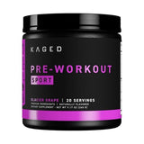 Pre-Kaged Sport Pre-Workout Powder - 20 Servings Glacier Grape - Enhanced Energy & Focus
