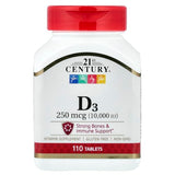 21st Century D3 10,000 IU - 110 Tablets | High-Potency Vitamin D