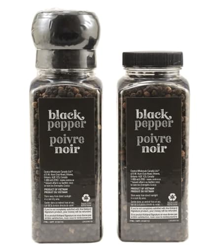 Kirkland Signature Fresh Ground Black Pepper Grinder with Refill (357g)