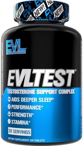 EVL Testosterone Booster for Men - Post Workout Recovery Testosterone Support Supplement with DIM Plus D Aspartic Acid and Fenugreek and Tribulus - EVLTest for Men Post Workout Supplement