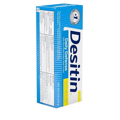 DESITIN Rapid Relief Zinc Oxide Diaper Rash Cream 4 oz (Pack of 3) - Fast Healing Protection for Baby Skin