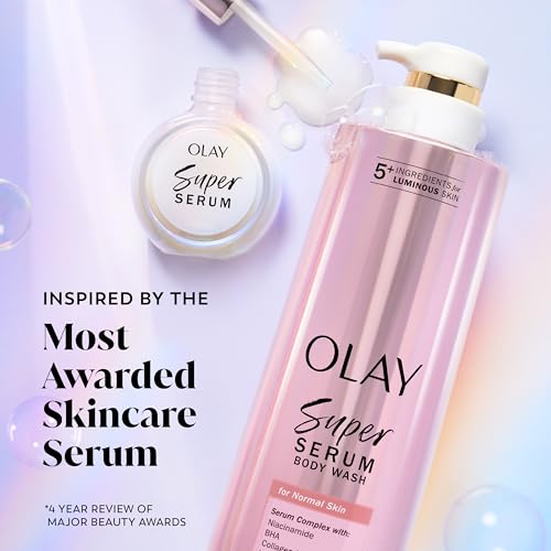 Olay Super Serum Body Wash for Normal Skin - 24hr Hydration & Brightening - 18.5 fl oz