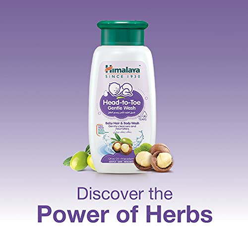 Himalaya Since 1930 Gentle Baby Hair & Body Wash 800ml - No Tears Formula with Olive Oil & Macadamia
