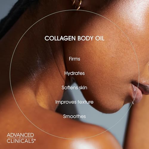 Advanced Clinicals Firming Collagen Body Oil - Tighten & Hydrate Your Skin