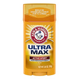 ARM & HAMMER Ultra Max Solid Antiperspirant Deodorant Active Sport - 2.6 oz (Pack of 3)