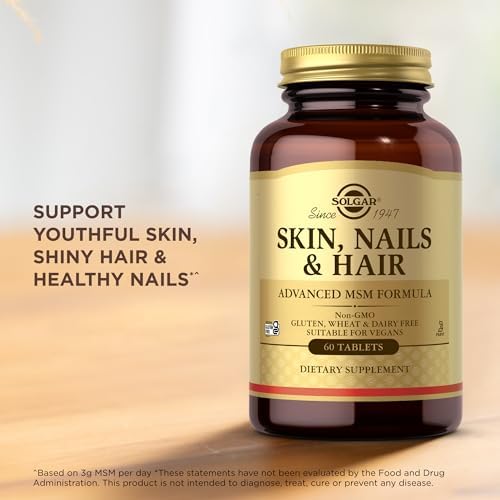 Solgar, Skin, Nails & Hair, Advanced MSM Formula, 60 Tablets
