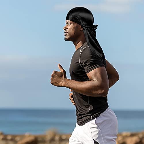 2-Pack Silk Satin Durag Hat w/ Elastic Tails | Wave Signature