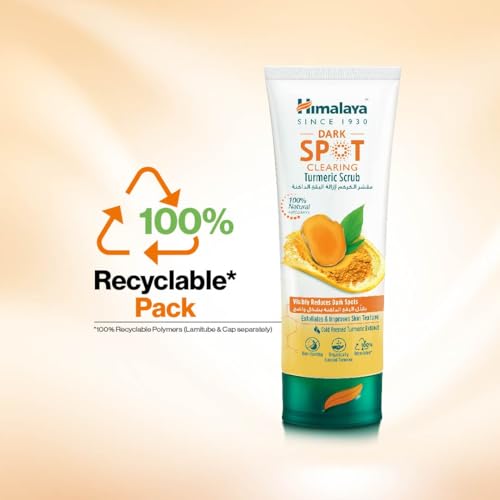 Himalaya Dark Spot Clearing Turmeric Scrub - Exfoliates & Reduces Dark Spots, 75ml