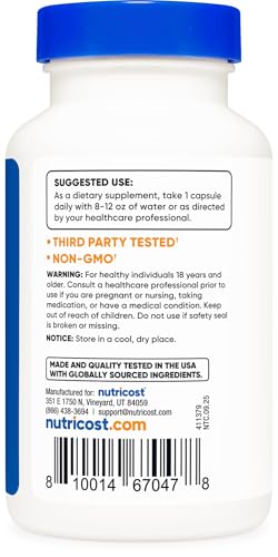 Nutricost Wormwood Capsules 450mg (120 Capsules) Gluten Free, Vegetarian & Non-GMO
