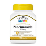 21st Century Niacinamide 500mg - 110 Tablets for Skin & Metabolism