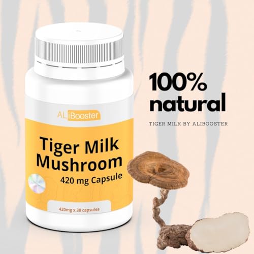 ALIBOOSTER Tiger Milk Mushroom Capsules - 420mg x 30