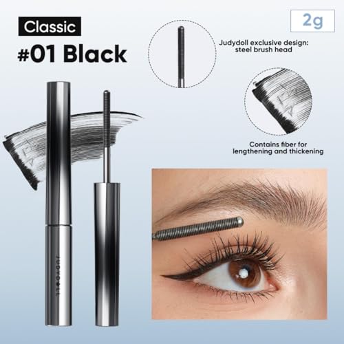 JUDYDOLL 3D Curling Eyelash Iron Mascara - Waterproof Volumizing & Lengthening