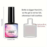 Azonee 6 Pcs Holographic Glitter Cat Eye Gel Nail Polish Kit with Magnet