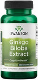 Swanson Ginkgo Biloba Extract For Brain and Cognitive Health Delayed Release (120mg)- 100 Caps .