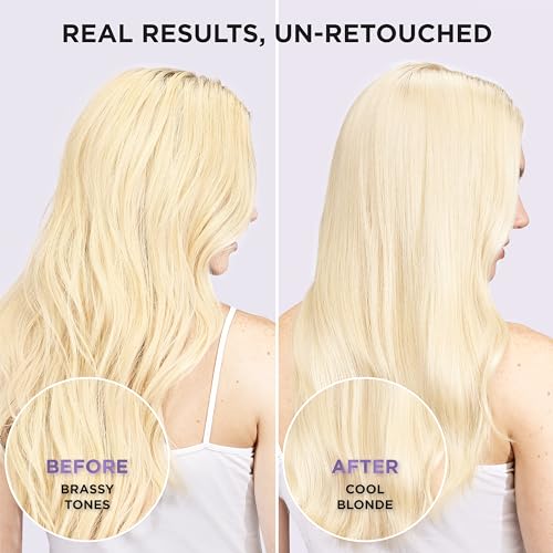 L'Oréal Paris Sulfate Free Brass Toning Purple Shampoo for Blonde/Ombre/Brown Hair, EverPure, 23fl oz
