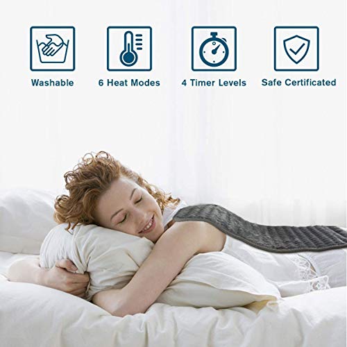 Electric Physiotherapy Heating Pad with Auto-Off Timer (12x24in) - Targeted Pain Relief