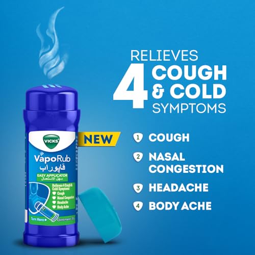 Vicks VapoRub Soothing Vapor Ointment with Easy Applicator, 35g